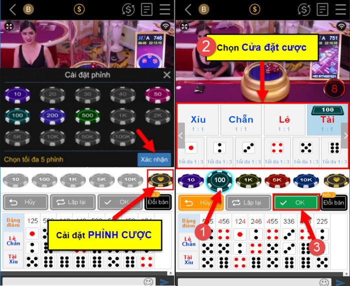 Hướng dẫn đặt cược game tài xỉu tại Ku casino