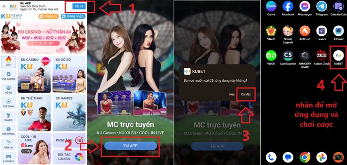 Hướng dẫn 4 bước tải Ku casino về điện thoại Android